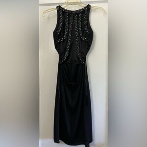 ‼️FM‼️EUC Jovani 4 Black Dress With Crystal Strap Back